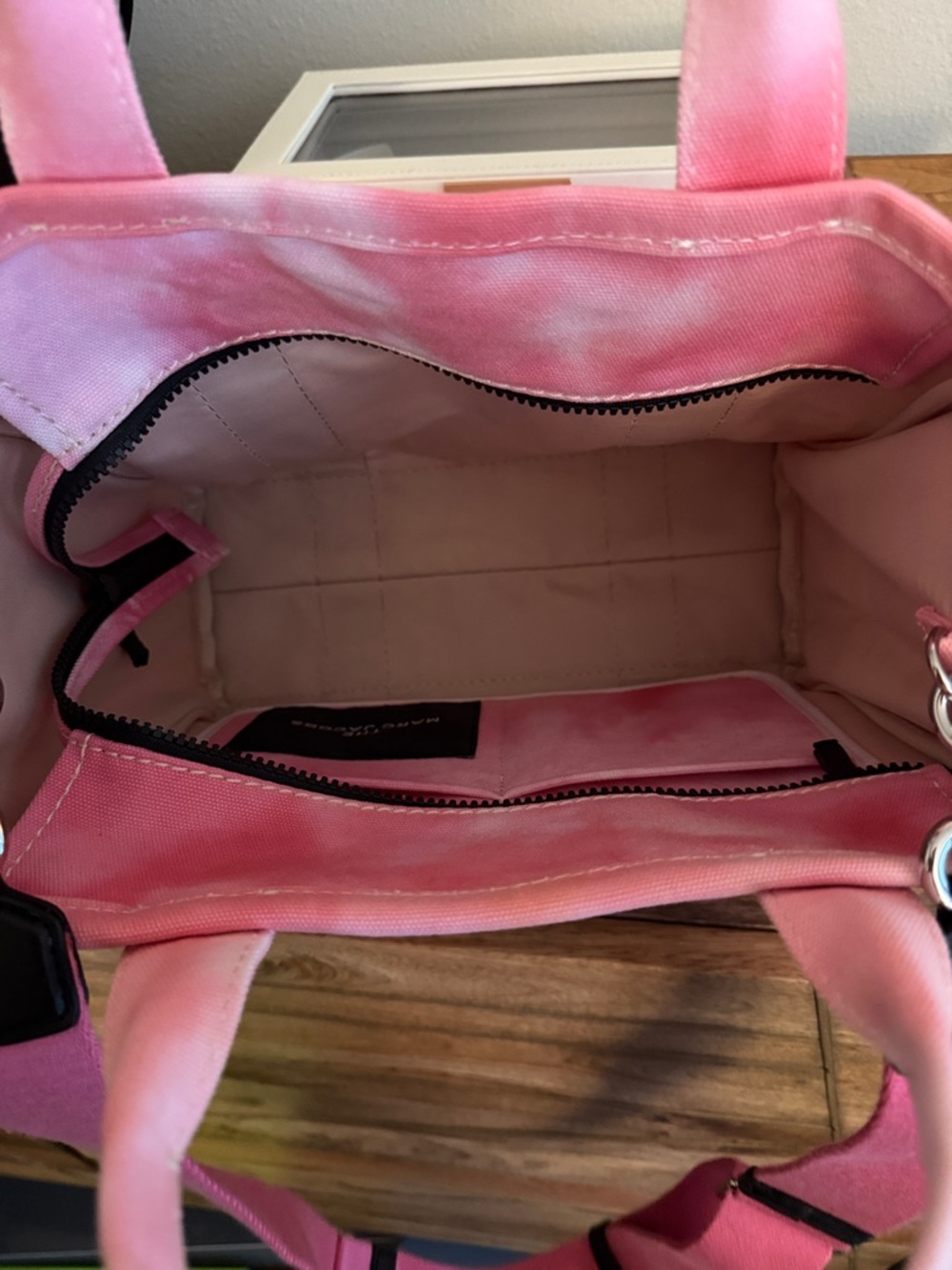 Marc Jacobs Pink Tie-Dye Canvas Medium Tote Bag - Picture 5 of 11